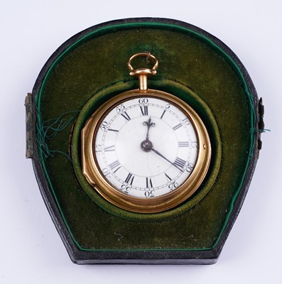 Lot 435 - Alexander Cumming, London: a silver-gilt pair cased pocket watch