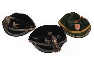 Lot 238 - A collection of three velvet Sports Honours Caps