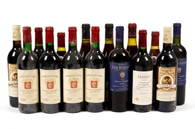 Lot 369 - Fifteen bottles of mixed Cabernet Sauvignon and Châteauneuf-du-Pape