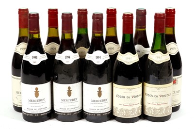 Lot 372 - Eleven bottles of mixed Mercurey