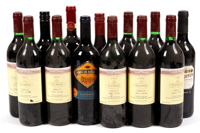 Lot 380 - Thirteen bottles of mixed red wine