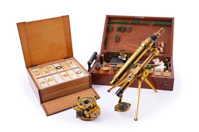 Lot 174 - A John Swift & Son, London portable microscope