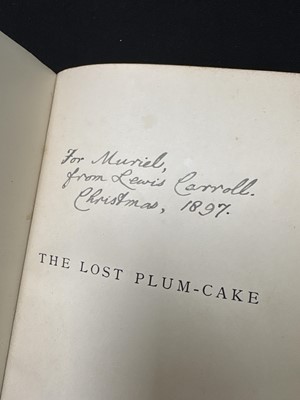 Lot 17 - Wilcox (Elizabeth Georgina), The Lost Plum-Cake, signed by Lewis Carroll