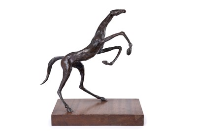 Lot 102 - Katherine Herbert - Figure of a rearing horse | bronze