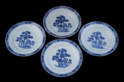 Lot 302 - Four Chinese blue and white plates
