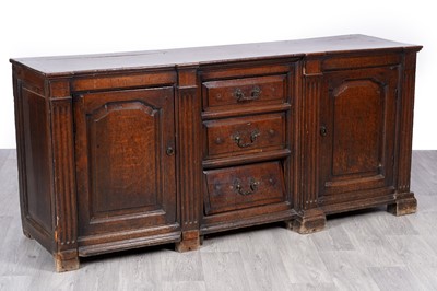 Lot 60 - A Georgian oak dresser base
