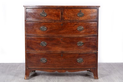 Lot 56 - A George III inlaid mahogany bowfront chest of drawers