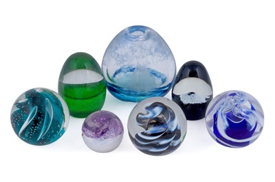 Lot 304 - A collection of seven boxed Caithness paperweights