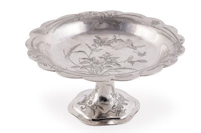 Lot 338 - A Chinese silver tazza