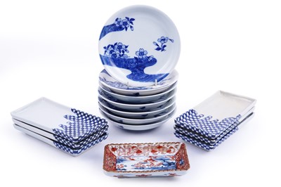 Lot 317 - Thirteen Arita dishes; and an Imari dish