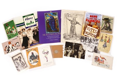 Lot 241 - A collection of early 20th Century political anti-Women's Suffrage movement postcards, etc.