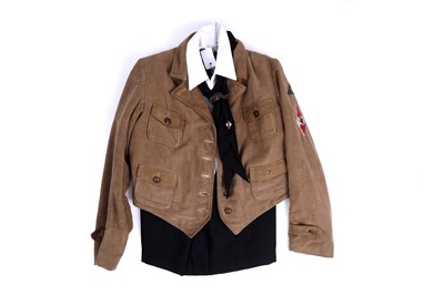 Lot 245 - League of German Girls (BDM) brown suede jacket; and other replica uniforms
