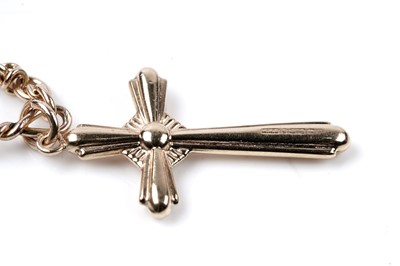 Lot 12 - A 9ct gold cruciform pendant necklace
