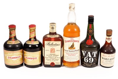 Lot 425 - Six bottles of mixed whisky and liqueurs