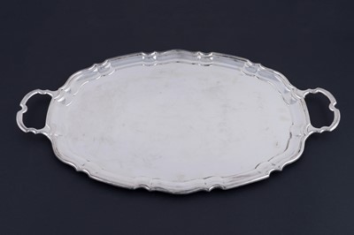 Lot 27 - A George VI silver two-handled tea tray