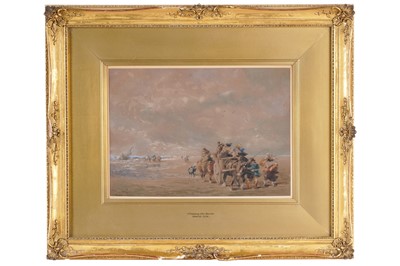 Lot 674 - David Cox Snr. - Crossing the Sands | watercolour