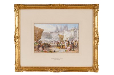 Lot Myles Birket Foster - The Market Place Burgos | watercolour