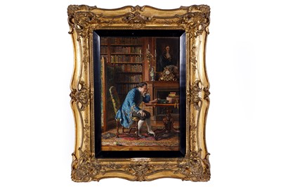 Lot 256 - Johann Hamza - In the Study | oil