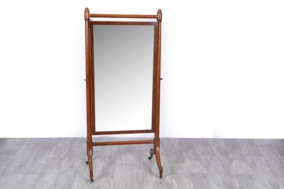 Lot 124 - A mid-19th Century mahogany cheval mirror