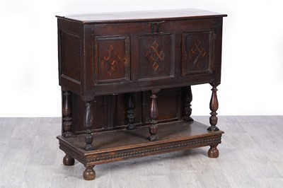 Lot 86 - An early 18th Century oak cupboard