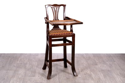 Lot 76 - A Georgian and later child’s highchair