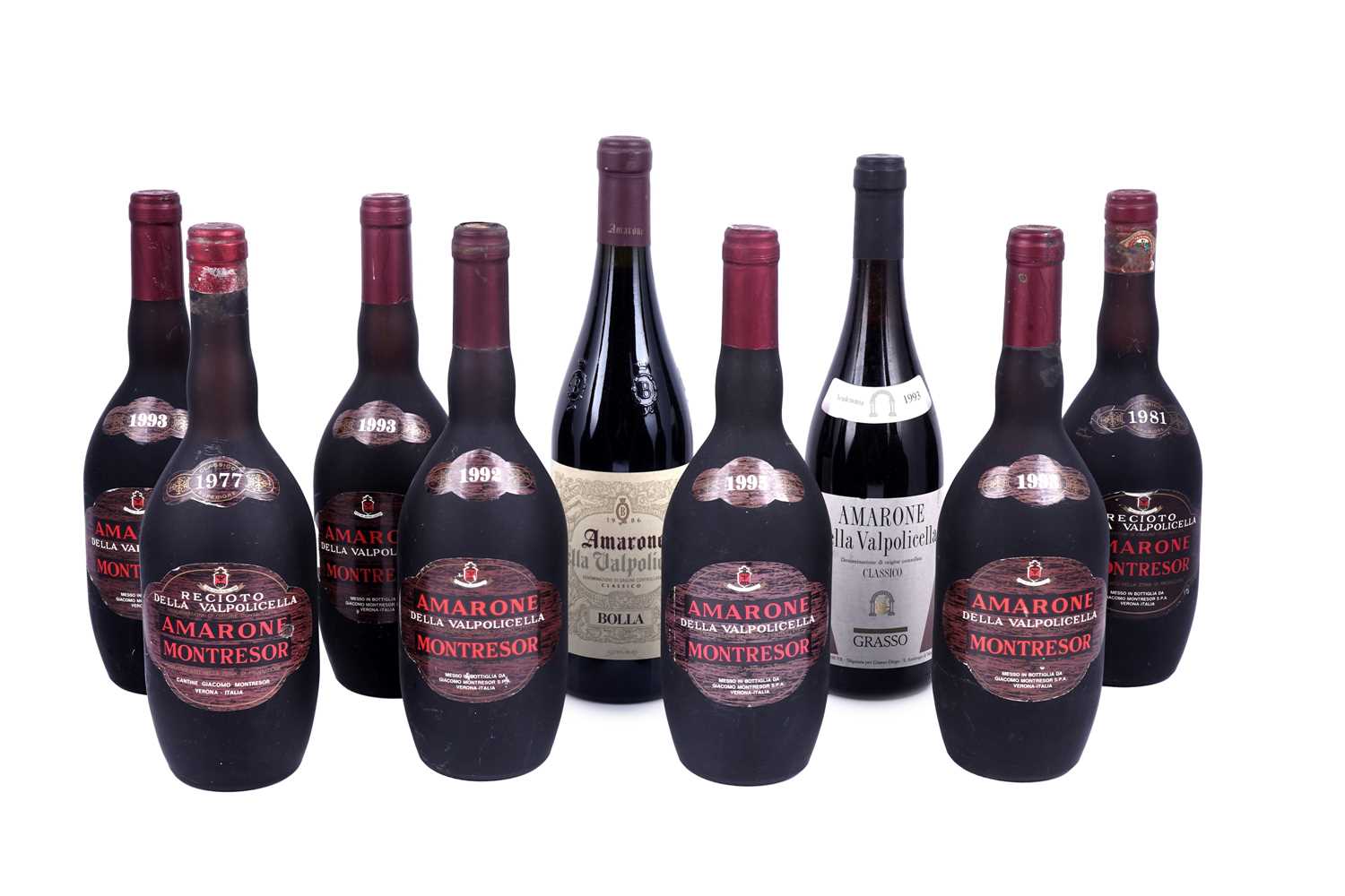 Lot 620 - Seven bottles of Montresor Amarone della Valpolicella; and two others