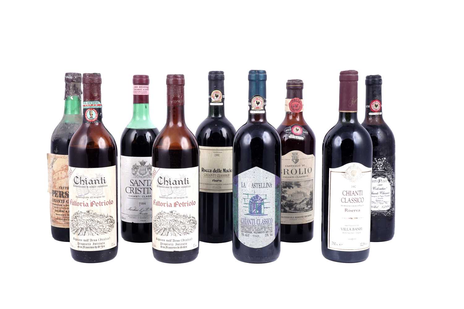 Lot 616 - Nine bottles of Mixed Chianti