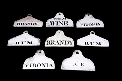 Lot 625 - Eight 19th Century pottery bin labels