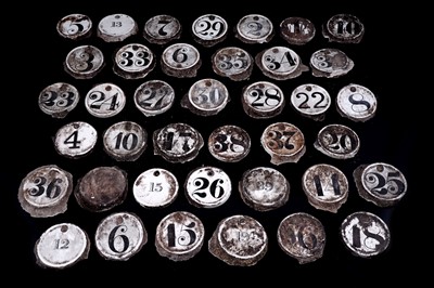 Lot 626 - A collection of 19th Century pottery bin labels