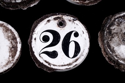 Lot 626 - A collection of 19th Century pottery bin labels