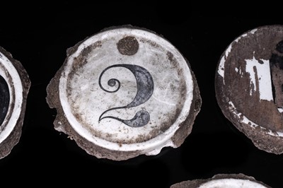 Lot 626 - A collection of 19th Century pottery bin labels