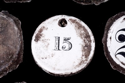 Lot 626 - A collection of 19th Century pottery bin labels