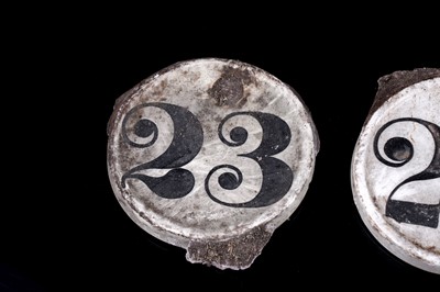 Lot 626 - A collection of 19th Century pottery bin labels