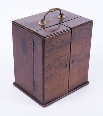 Lot 582 - A Georgian mahogany apothecary cabinet