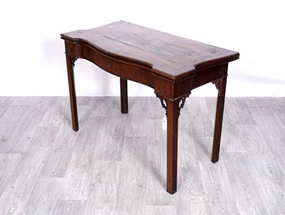 Lot 24 - A George III Irish mahogany fold over card table