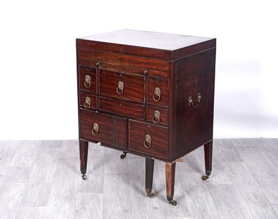 Lot 58 - A Georgian mahogany gentleman’s washstand