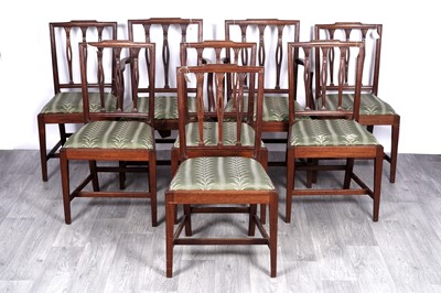 Lot 34 - A set of eight Georgian Sheraton-style mahogany dining chairs