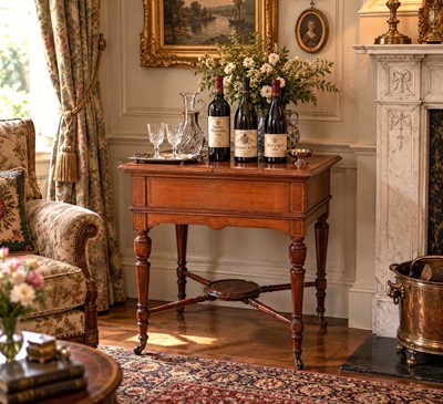 Lot 565 - Thornhill & Co. Ltd 144 New Bond Street London: an Edwardian mahogany drinks cabinet