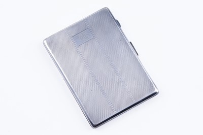 Lot 582 - A 1940s silver cigarette case