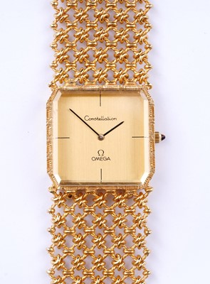 Lot 411 - Andrew Grima for Omega Constellation: an 18ct yellow gold manual wind dress watch