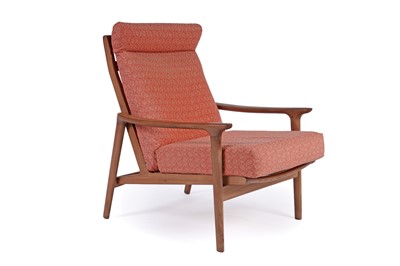 Lot Guy Rogers: an Afrormosia framed ‘New Yorker’ gents’ armchair