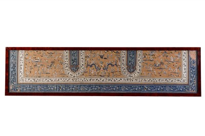 Lot 345 - A Chinese silk-work embroidered panel