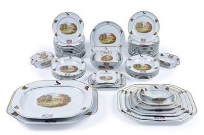 Lot 386 - Spode New Stone armorial Craster service
