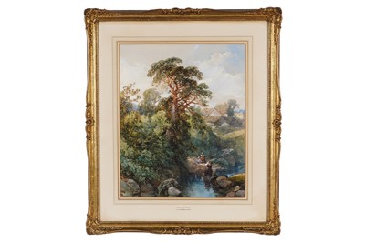 Lot 616 - James Duffield Harding - Crossing the Brook | watercolour