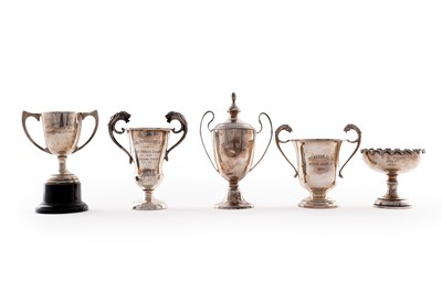Lot 189 - 1920s and 1930s Malaysian silver trophy cups for lawn tennis and golf