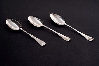 Lot 234 - Three George III silver table spoons