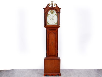 Lot 106 - Broderick & Son, Spalding: a George III oak-cased 8-day longcase clock