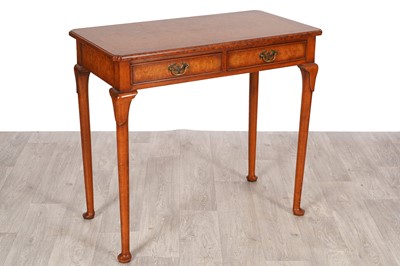 Lot 18 - A Georgian style inlaid burr walnut and walnut side table