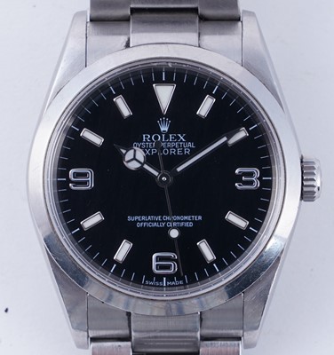Lot 400 - Rolex Oyster Perpetual Explorer: a stainless steel cased automatic wristwatch