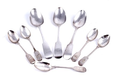 Lot 579 - Irish silver table and dessert spoons